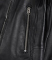 Womens Black Asymmetrical Leather Motorcycle Jacket