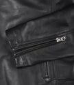 Mens Black Cafe Racer Leather Jacket