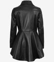 Womens Black Peplum Leather Jacket
