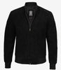 Men's Premium Black Suede Bomber Jacket