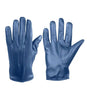 Mens Real Leather Blue Gloves