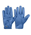 Mens Real Leather Blue Driving Gloves