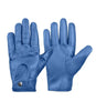 Mens Real Leather Blue Driving Gloves