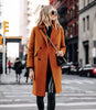 Brown Double Breasted Wool Coat Womens