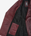 Womens Leather Burgundy Biker Jacket