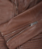 Womens Cognac Asymmertical Moto Leather Jacket