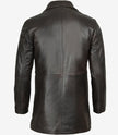 Mens Tall Vintage Dark Brown Leather Coat