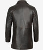Mens Tall Vintage Dark Brown Leather Coat