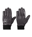 Mens Dark Brown Quilted Leather Gloves