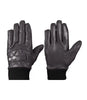 Mens Dark Brown Quilted Leather Gloves
