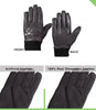 Mens Dark Brown Quilted Leather Gloves