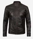 Mens Real Leather Ruboff Brown Leather Jacket