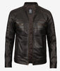 Mens Real Leather Ruboff Brown Leather Jacket