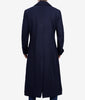 Mens Dark Blue Double Breasted Wool Coat