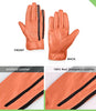 Mens Cognac Perforated Leather Gloves