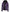 Womens Purple Hooded Bomber Leather Jacket