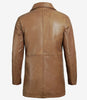Mens Tall Camel Brown 3 4 Length Leather Coat
