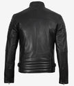 Mens Black Cafe Racer Leather Jacket