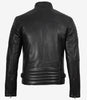 Mens Black Cafe Racer Leather Jacket