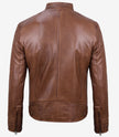 Mens Brown Leather Motorcycle Jacket