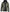 Mens Military Green Bomber Leather Jacket With Hood