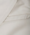Men's Two Button Notch Lapel Off White Leather Blazer