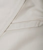 Men's Two Button Notch Lapel Off White Leather Blazer