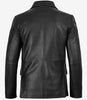 Glendale Mens Black Leather Blazer