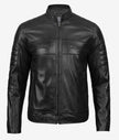 Austin Mens Lambskin Black Cafe Racer Leather Jacket
