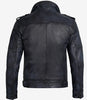 Mens Cafe Racer Distressed Black Leather Jacket