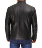 Mens Classic Black Cafe Racer Leather Jacket