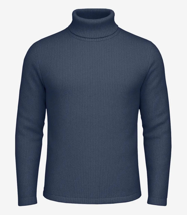 Mens Blue Turtleneck Sweater