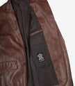 Mens Brown Leather Blazer