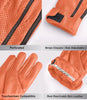 Mens Cognac Perforated Leather Gloves