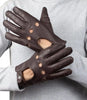 Mens Brown Leather Driving Gloves