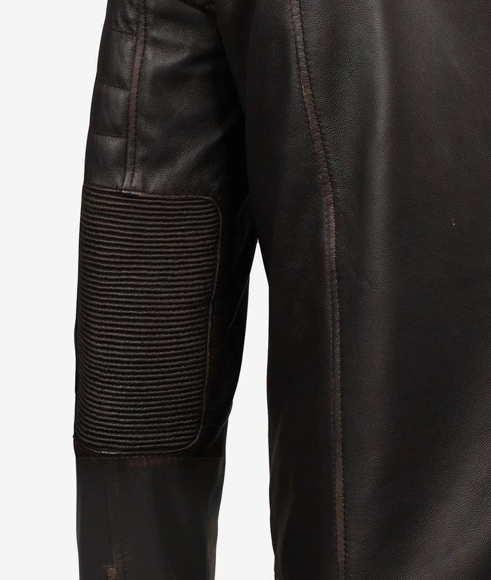 Mens Real Leather Ruboff Brown Leather Jacket