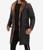 Mens Leather Brown Shearling Coat