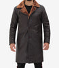 Mens Leather Brown Shearling Coat