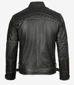 Mens Biker Distressed Brown Leather Jacket