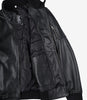 Men's Black Cowhide Leather Bomber Jacket