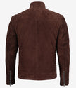 Men's Top Notch Dark Brown Suede Jacket