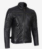 Men's Black Biker Style Leather Jacket