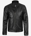Men's Owen Black Biker Style Leather Jacket