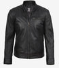 Men's Bickford Black Leather Jacket – Real Lambskin