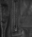 Bristol Black Mens Leather Car Coat
