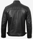 Johnson Black Leather Jacket Men