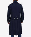 Mens Blue Double Breasted Overcoat