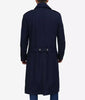 Mens Blue Double Breasted Overcoat