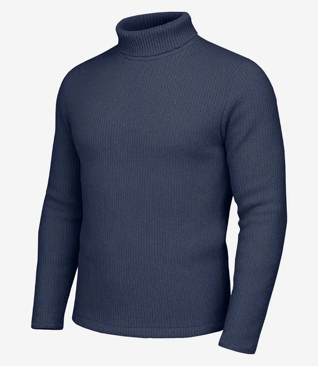 Mens Blue Turtleneck Sweater