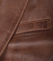 Mens Brown Leather Blazer